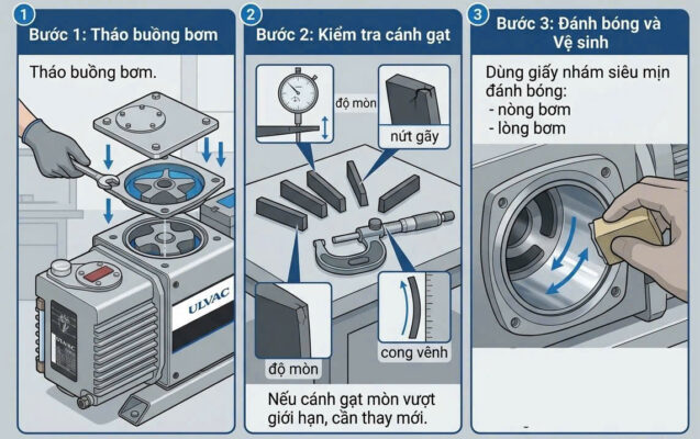 Hướng Dẫn Bảo Trì Bơm Chân Không Vòng Dầu Đúng Cách
