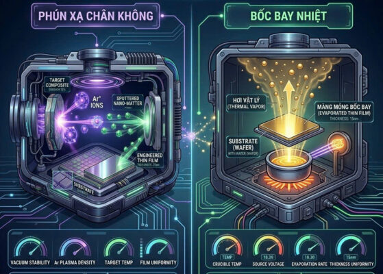 phún xạ chân không