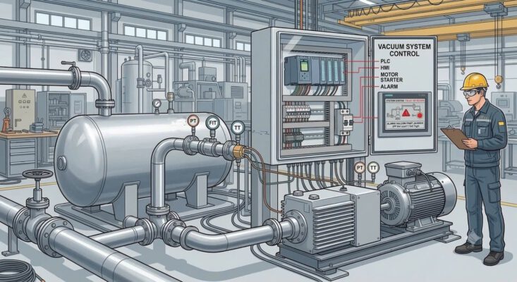 PLC phát hiện kẹt bơm chân không